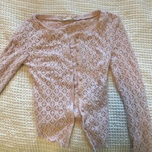 Urban Outfitters Kimchi Blue Pink Lace Cardigan